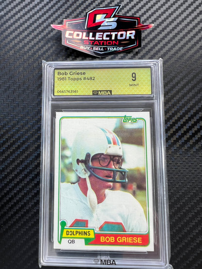 Topps 1981 Bob Griese #482 MBA 9