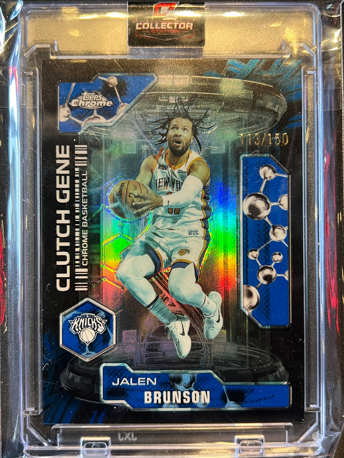2025-26 Topps Chrome Update Jalen Brunson Clutch Gene Blue Refractor /150 #CG-7
