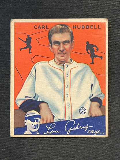 1934 Goudey Big League Chewing Gum - R320 Carl Hubbell #12