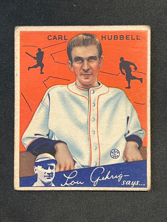 1934 Goudey Big League Chewing Gum - R320 Carl Hubbell #12