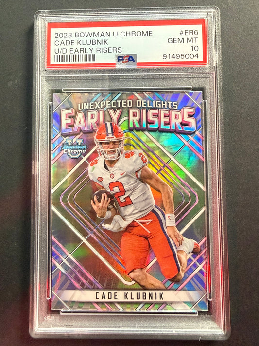 2023 Bowman Chrome - Cade Klubnik Unexpected Delights Early Risers #ER-6 (RC) PSA 10