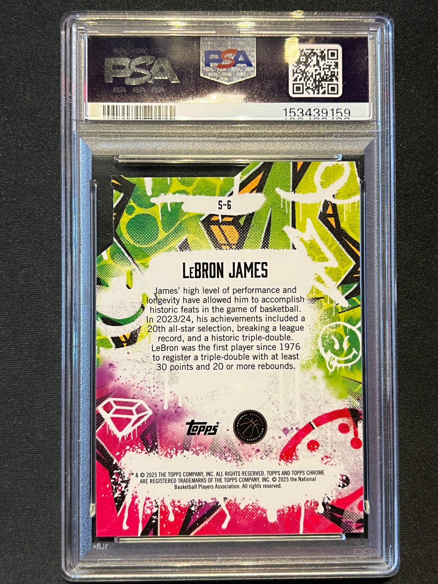 2024-2025 Topps Finest Showstoppers LeBron James Blue Refractor /150 #S-6