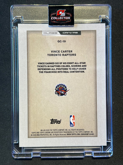 2025-26 Topps Chrome Update Vince Carter #GC-19 Glass Canvas SSP Toronto Raptors