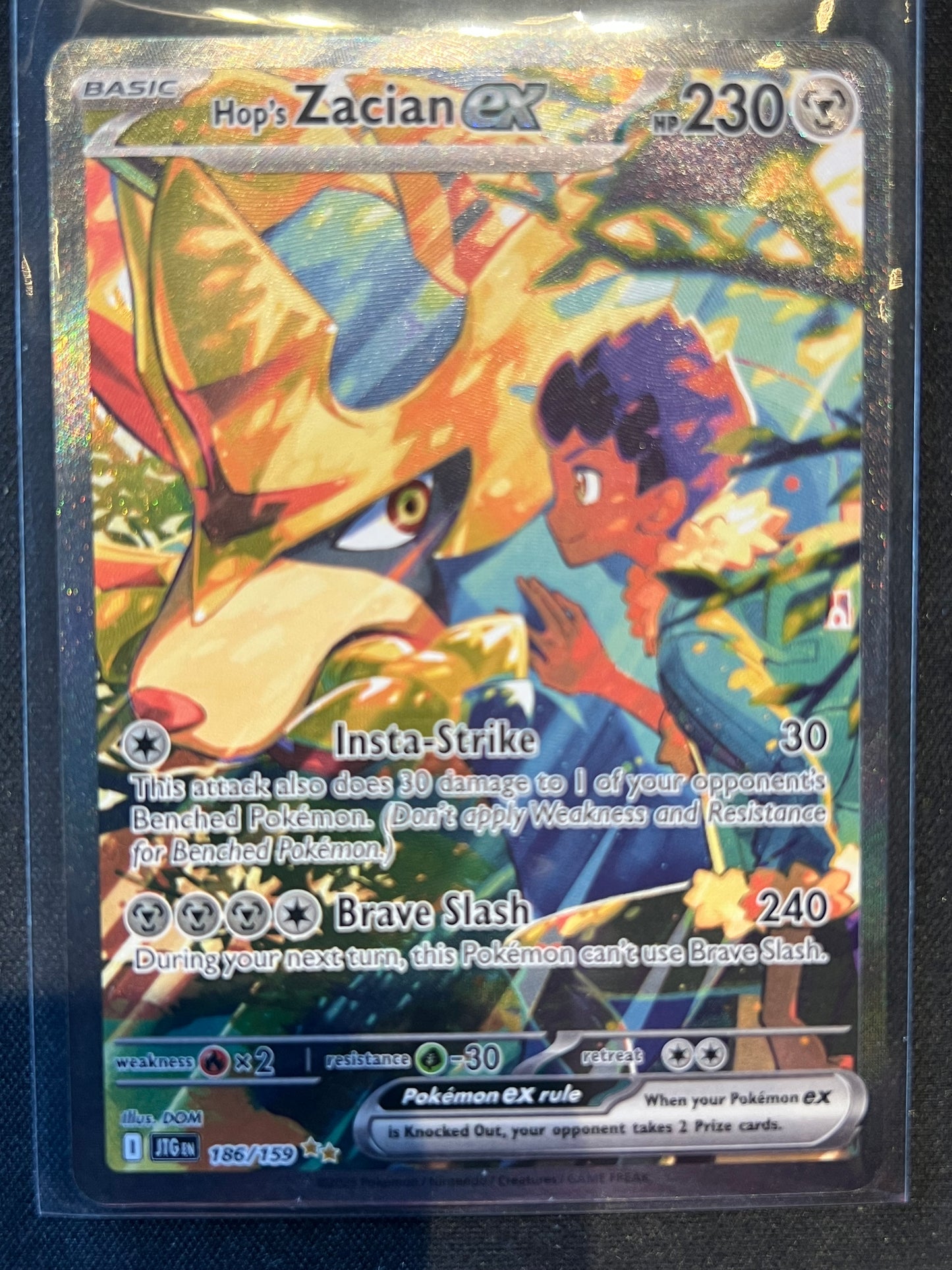Hop's Zacian ex - 186/159 - SV09: Journey Together (JTG)