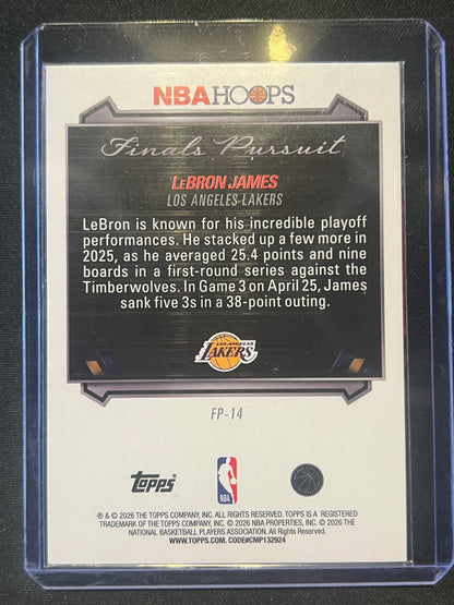 2026 Topps NBA Hoops Finals Pursuit Insert LeBron James Lakers FP-14