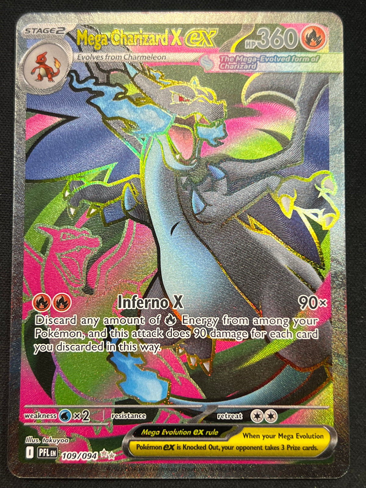 Mega Charizard X ex - 109/094 - ME02: Phantasmal Flames (PFL) Pokemon