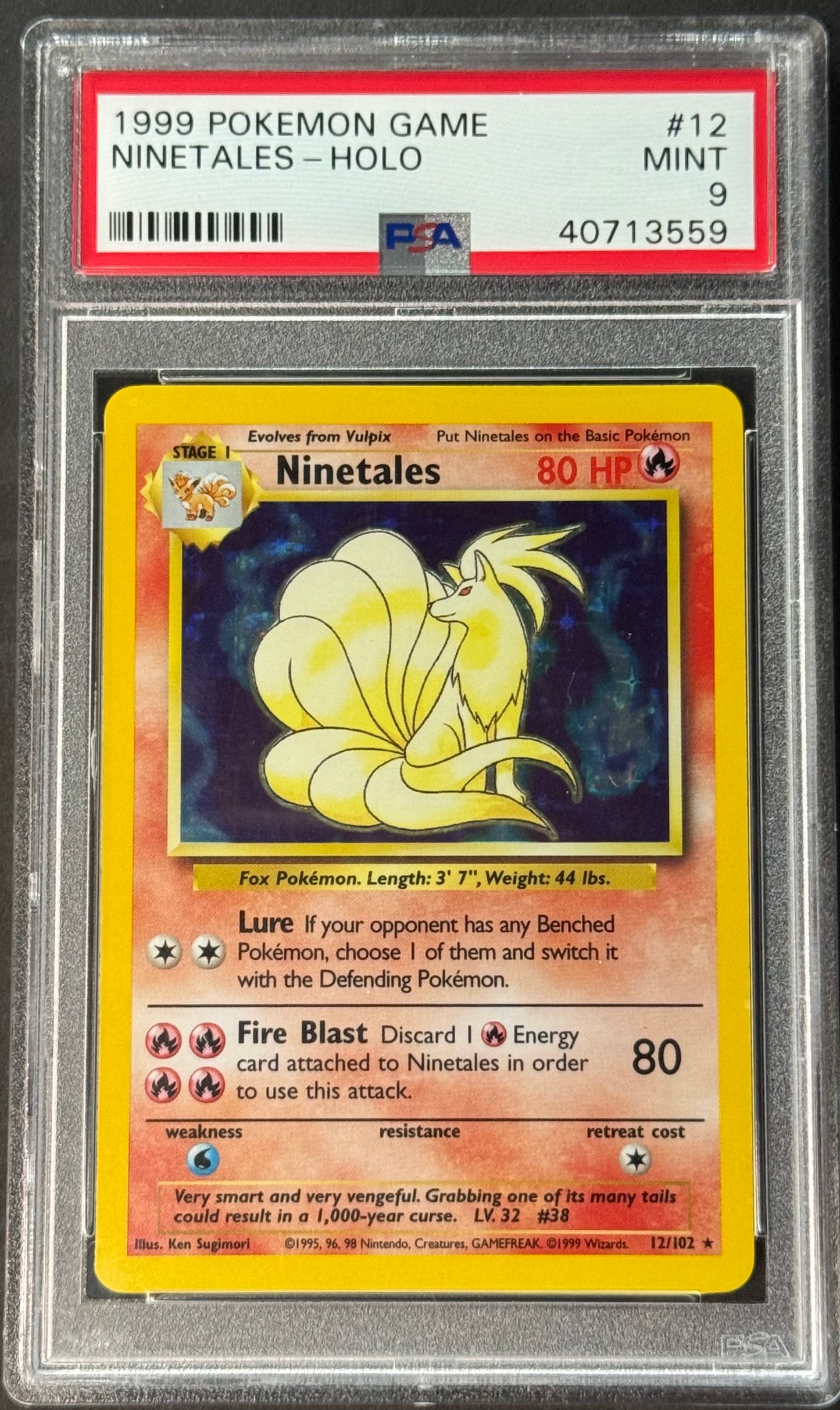 Ninetales - Base Set Unlimited PSA 9
