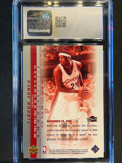 2003 Upper Deck Phenomenal Beginning  #17 Lebron James Rookie CGC 10