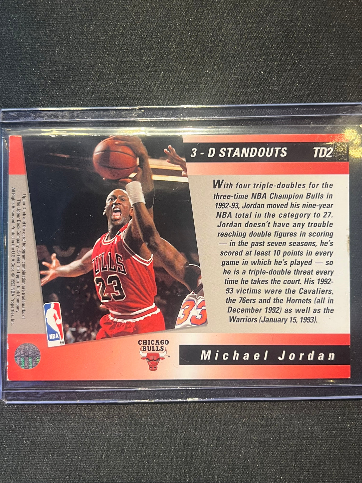 1993-94 Upper Deck - Triple Double Michael Jordan #TD2