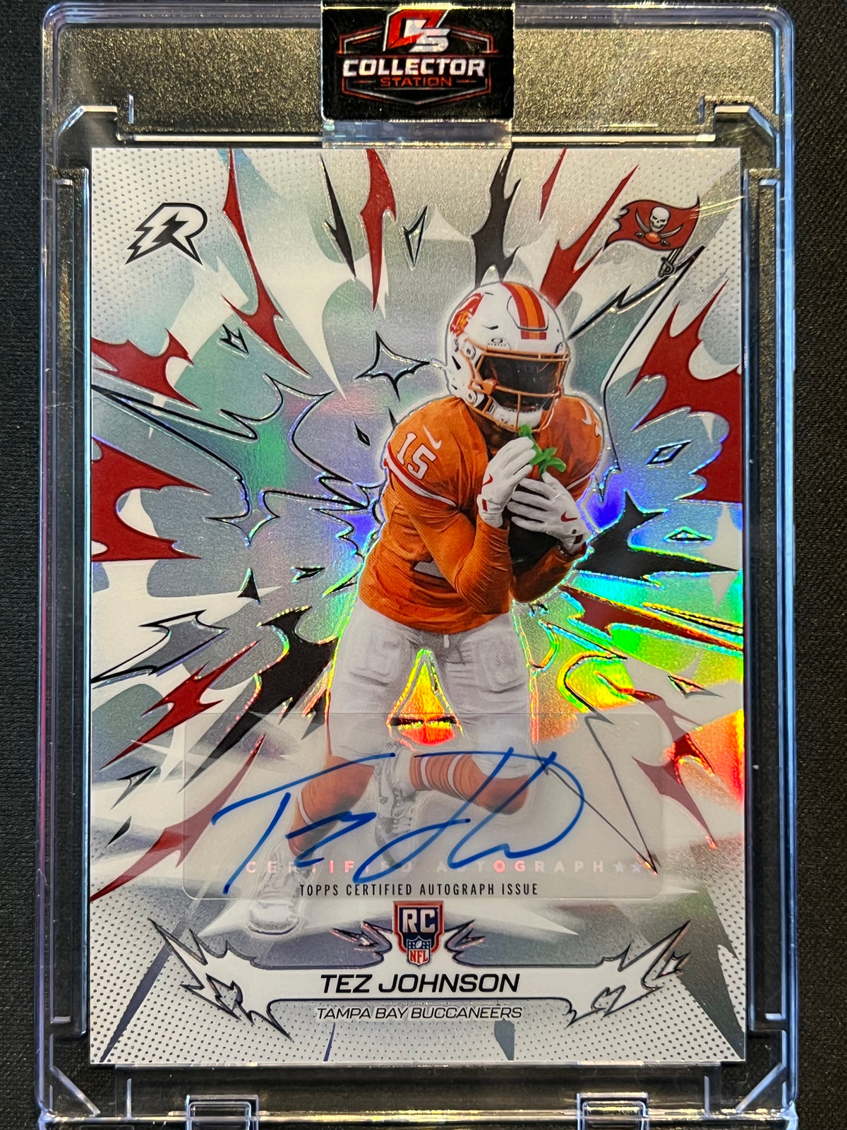 2025 Topps Tez Johnson RC Auto Certified Autograph Issue #193 Buccaneers