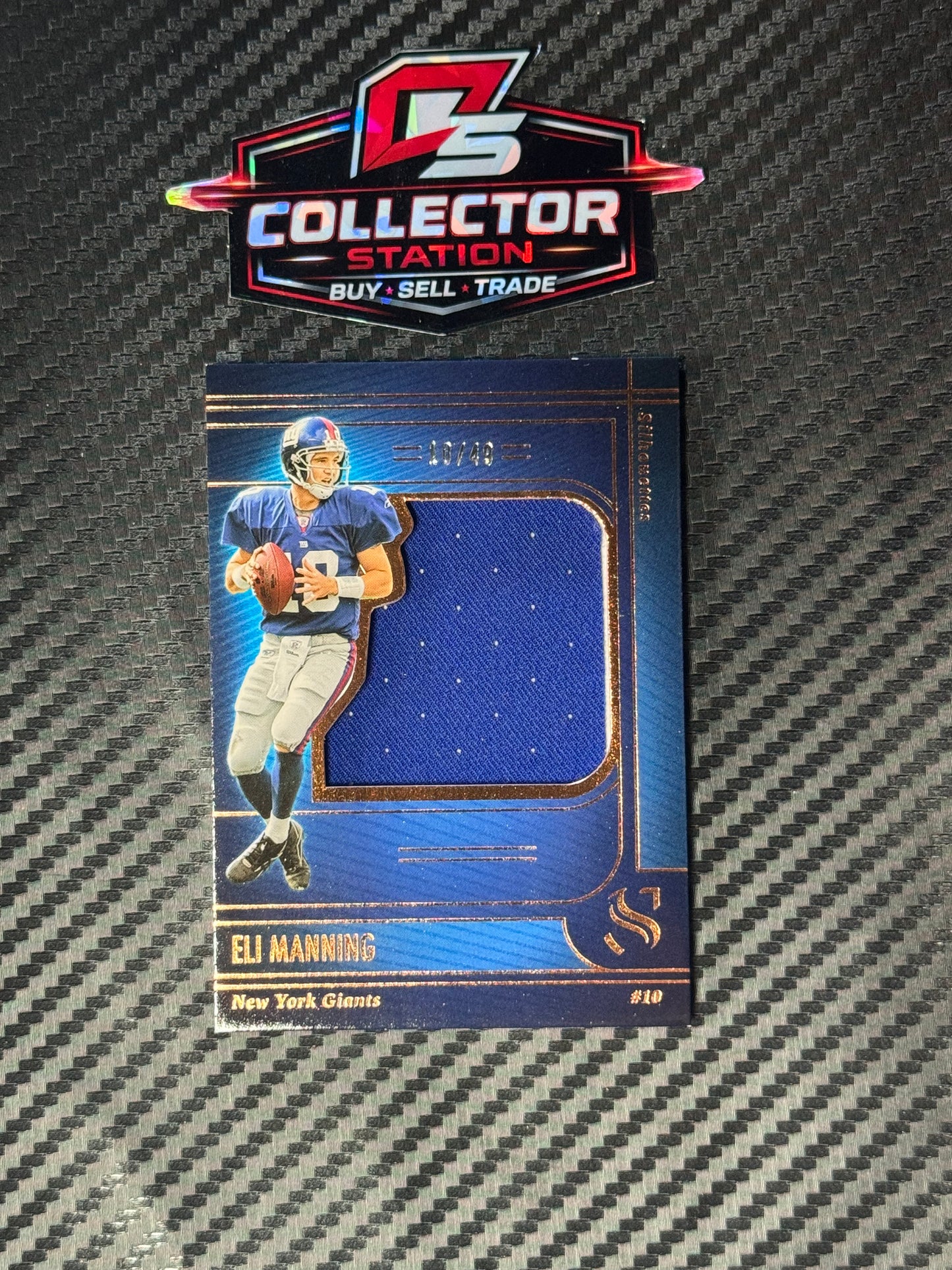 2025 Panini Silhouette Patch Bronze Eli Manning Giants /49 #SS-EMG