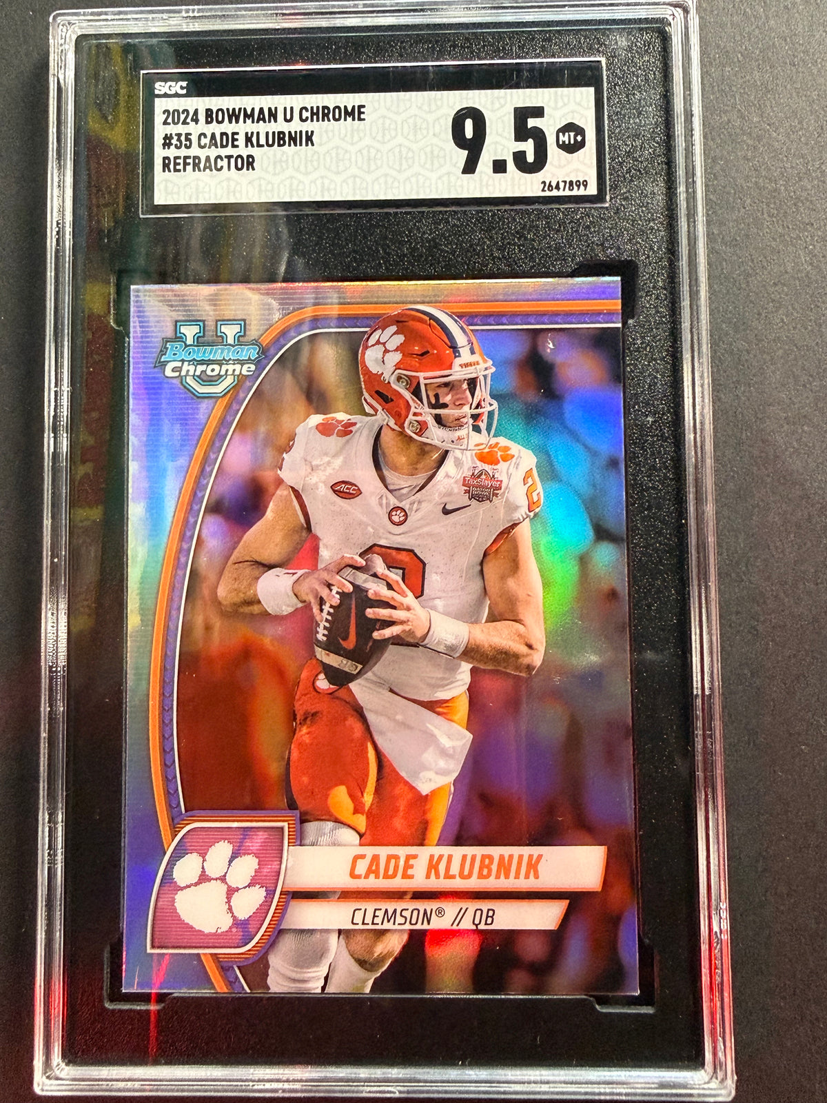 2024 Bowman U Chrome Cade Klubnik Refractor #35 SGC 9.5