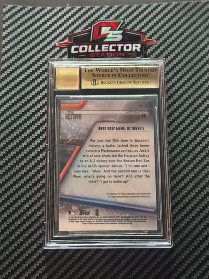 2018 Best Of Bowman Autographs Jose Altuve Green Refractor /99 BGS 9.5 / Auto 10