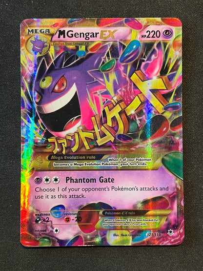 M Gengar EX (121 Secret Rare) - XY - Phantom Forces (PHF) HP/Damaged Pokemon