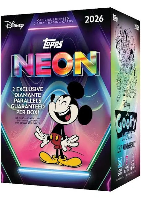 2026 Topps Disney Neon Value Box sealed — Collector Station, Easley SC.