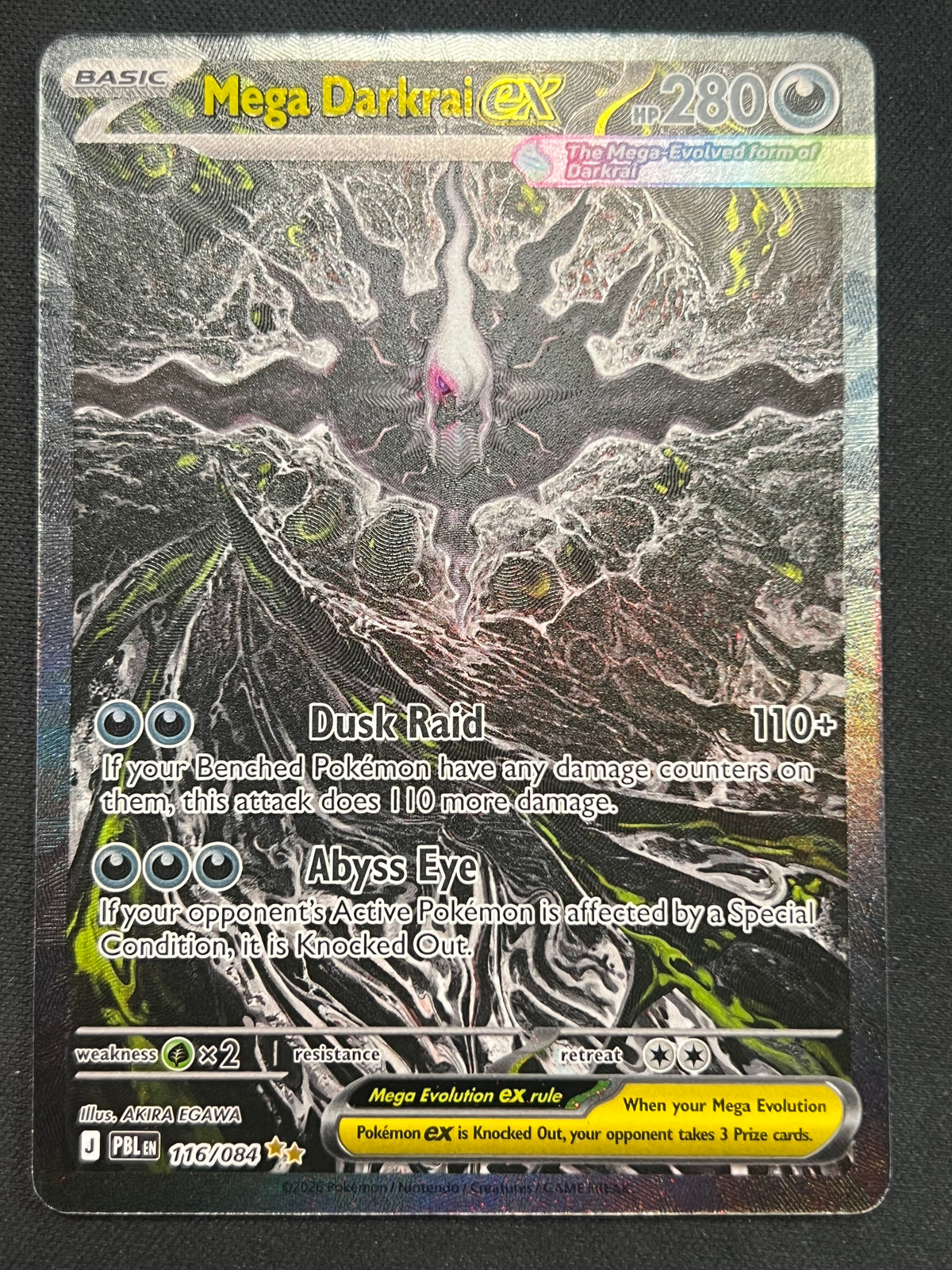Mega Darkrai ex - 116/084 - ME05: Pitch Black (PBL) NM Pokemon
