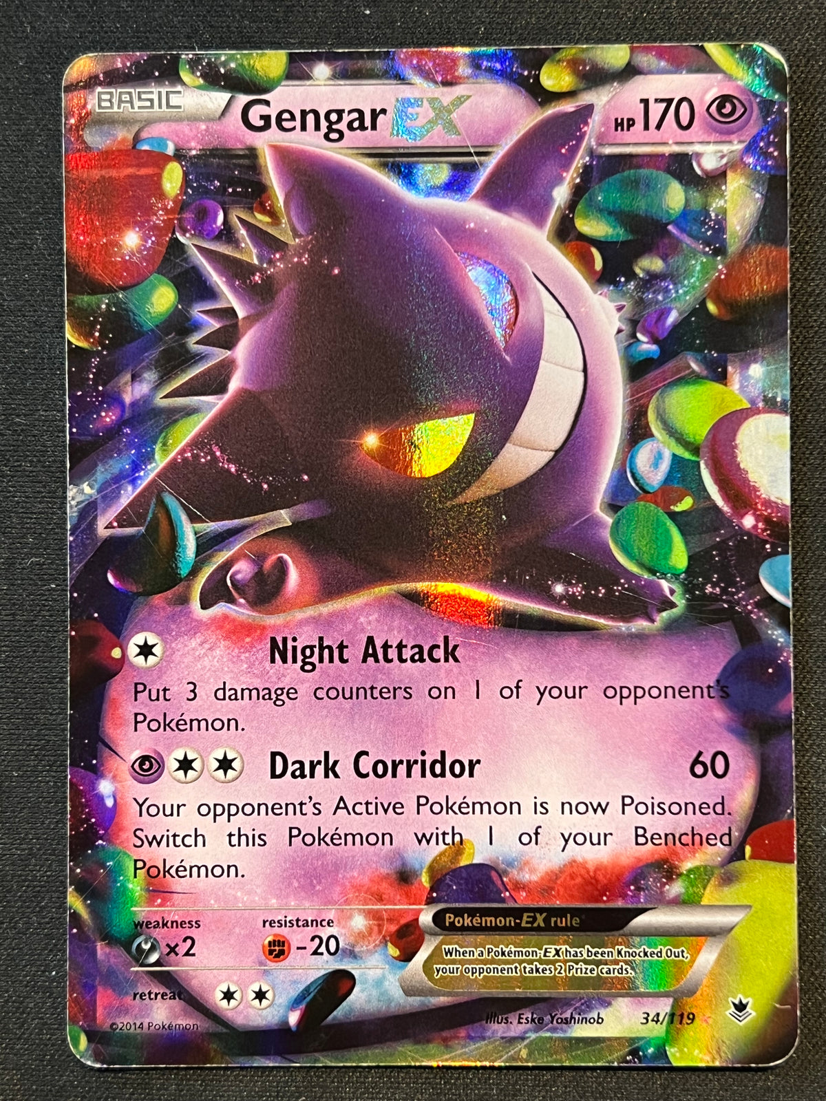 Gengar EX - XY - Phantom Forces (PHF) MP-HP Pokemon