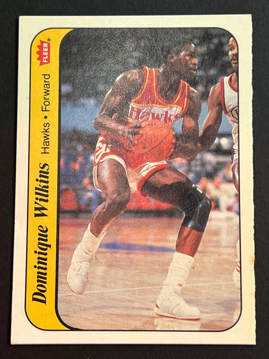 1986 Fleer Stickers Dominique Wilkins #11 Atlanta Hawks