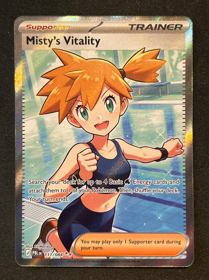 Misty's Vitality - 111/084 - ME05: Pitch Black (PBL) NM Pokemon