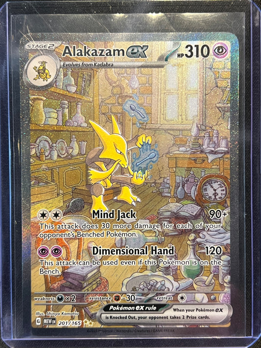 Pokemon Alakazam ex - 201/165 - SV: Scarlet & Violet 151 (MEW)