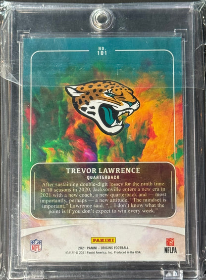 2021 Panini Origins Trevor Lawrence Silver 16/79 Jersey Match Rookie #101