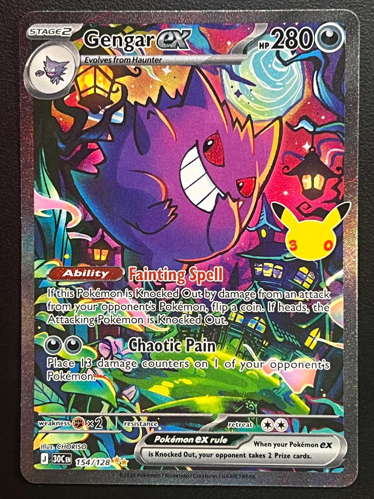 Gengar ex - 154/128 - ME: 30th Celebration (30C) Pokemon