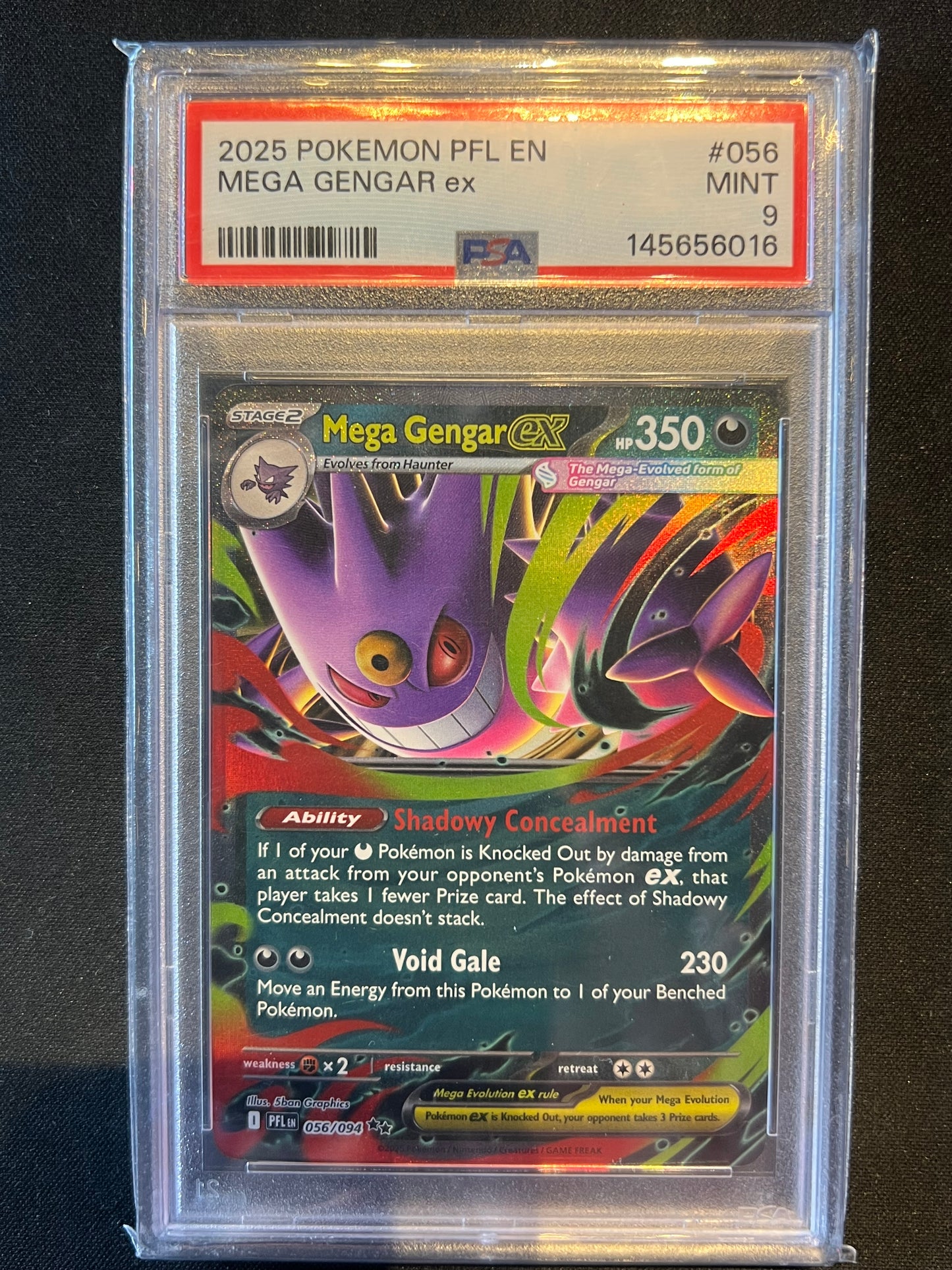 Mega Gengar ex - ME02: Phantasmal Flames (PFL) PSA 9