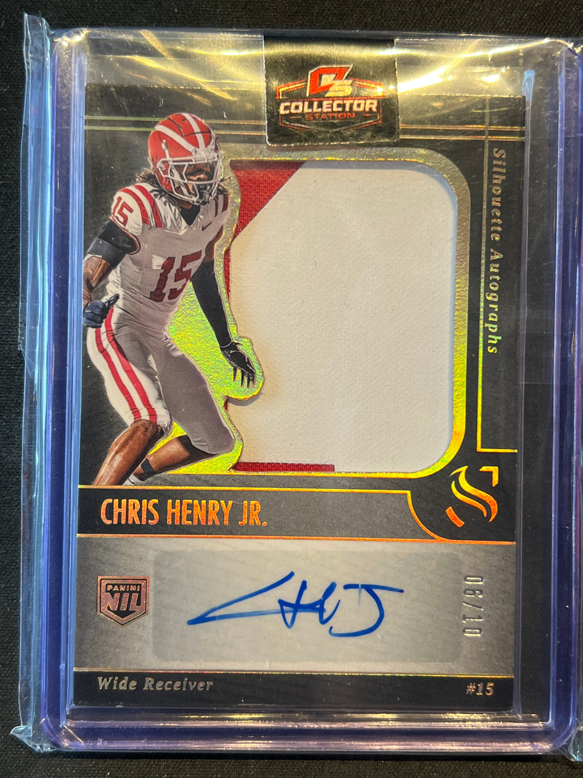2025 Panini Silhouette Chris Henry Jr. Jersey Patch Autograph Holo Gold /10 #SA-CHJ