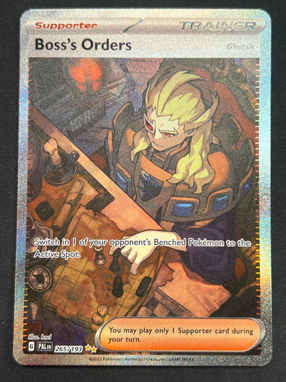Boss's Orders - 265/193 - SV02: Paldea Evolved (PAL) Pokemon