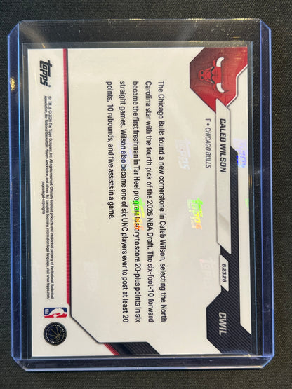 2026 Topps Now NBA Draft Caleb Wilson #CWIL Bulls