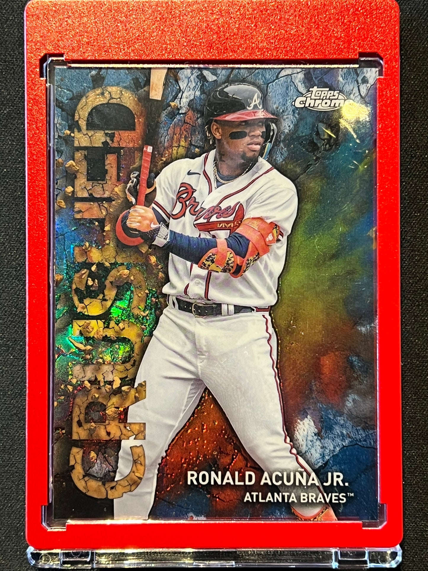 2023 Topps Chrome Update Series Crushed Ronald Acuña Jr. Atlanta Braves #C-13