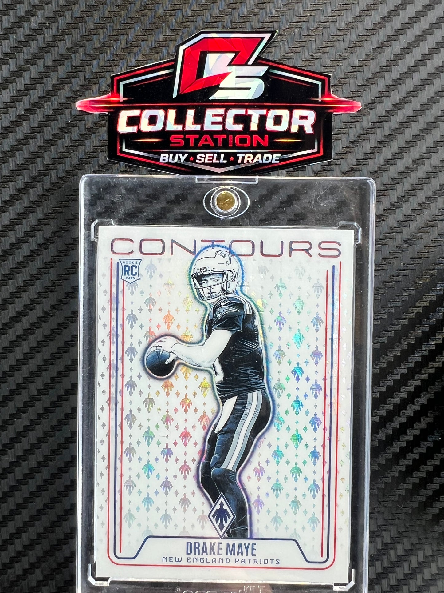 2024 Panini Phoenix Contours Wave Refractor Prizm Drake Maye  #J10