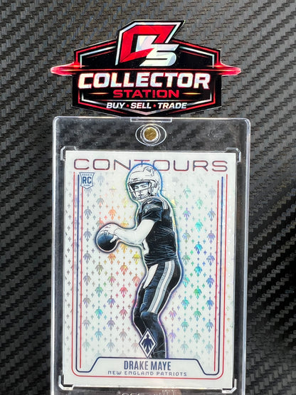 2024 Panini Phoenix Contours Wave Refractor Prizm Drake Maye  #J10