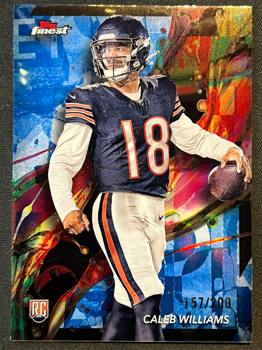 2024 Topps Finest  Caleb Williams #61 Blue Refractor /200 (RC)
