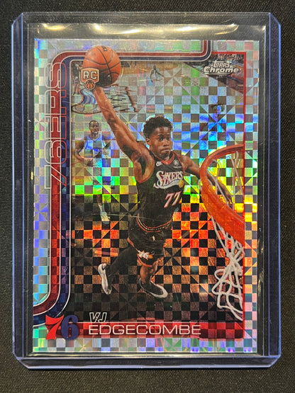 2025-26 Topps Chrome Update - VJ Edgecombe X-Fractor #153 (RC) Sixers