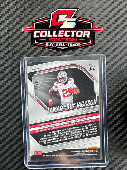 2025 Panini Prizm Black NIL Lamar “Bo” Jackson Purple /99