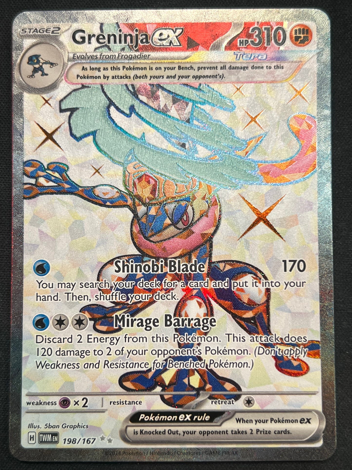 Greninja ex - 198/167 - SV06: Twilight Masquerade (TWM) Pokemon