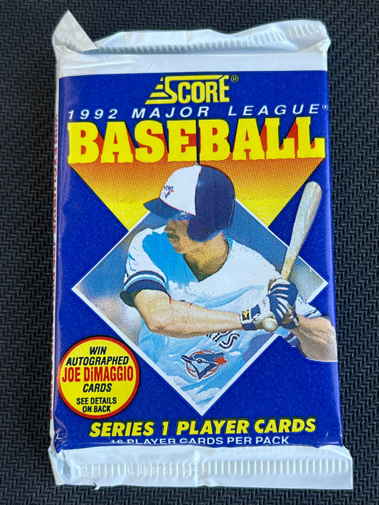 1992 Score Major League Baseball Series 1 Pack