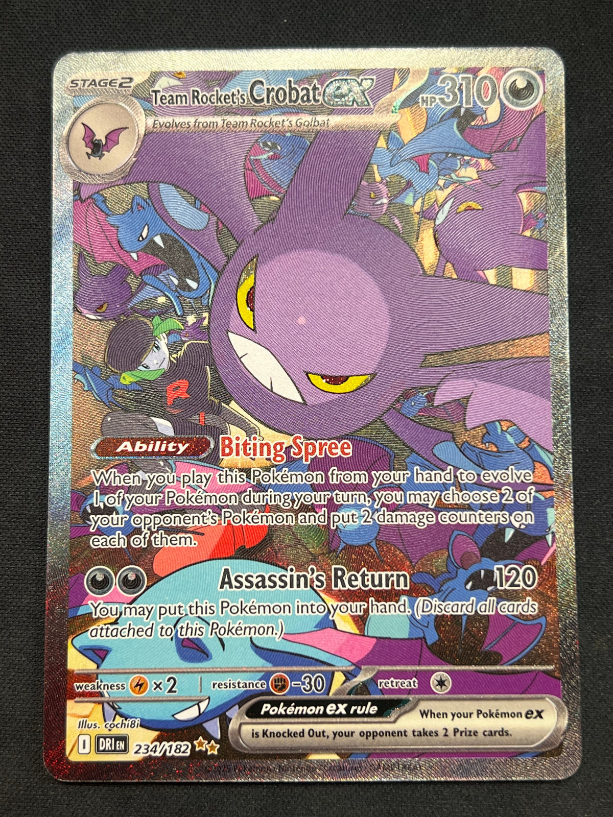 Team Rocket's Crobat ex - 234/182 - SV10: Destined Rivals (DRI) Pokemon