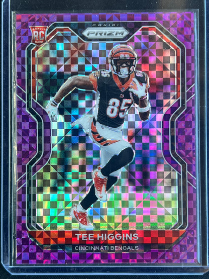 2020 Panini Prizm #308 Tee Higgins Prizm Purple Power #/49