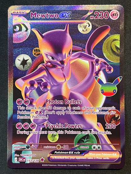 Mewtwo ex - 157/128 - ME: 30th Celebration (30C) NM Pokemon