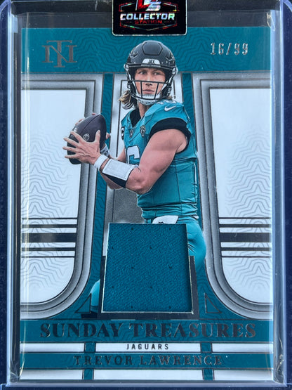 2023 Panini National Treasures Trevor Lawrence Sunday 16/99 #STR-TL Jaguars NUMBER MATCH