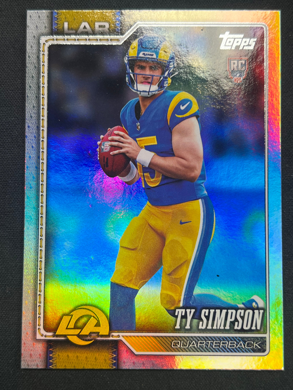 2026 Topps Flagship Ty Simpson RC Rainbow Foil - Rams