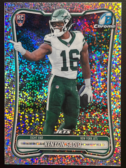 2026 Topps Bowman Football Glitter Refractor Kenyon Sadiq #BCV-158 Rookie