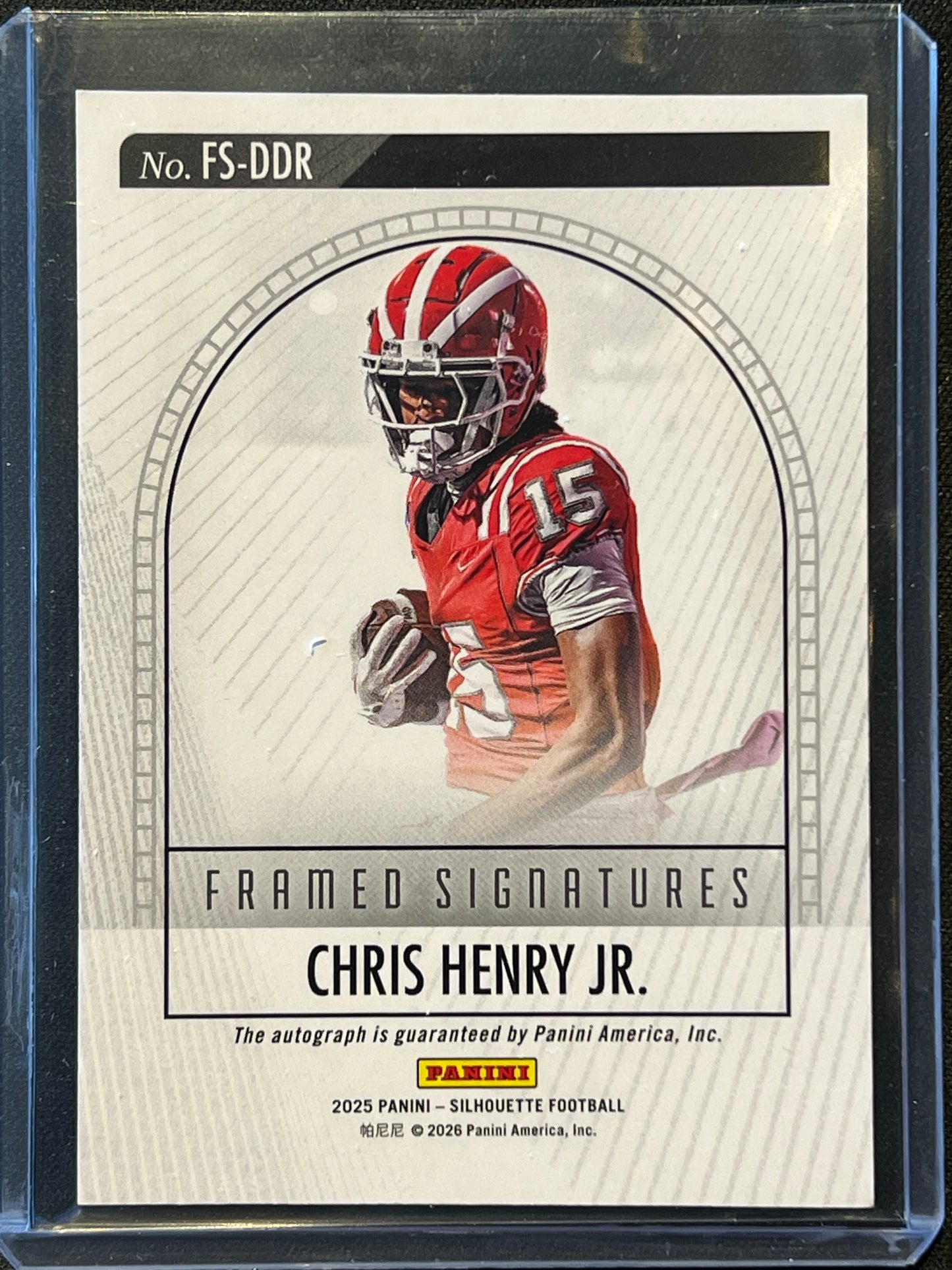 2025 Panini Silhouette - Chris Henry Jr. Framed Signatures Auto 15/199 #FS-DDR