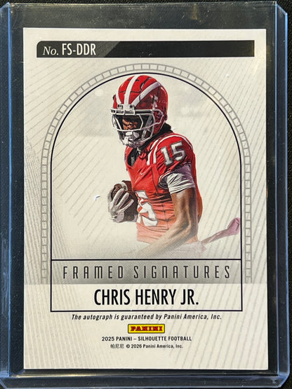 2025 Panini Silhouette - Chris Henry Jr. Framed Signatures Auto 15/199 #FS-DDR