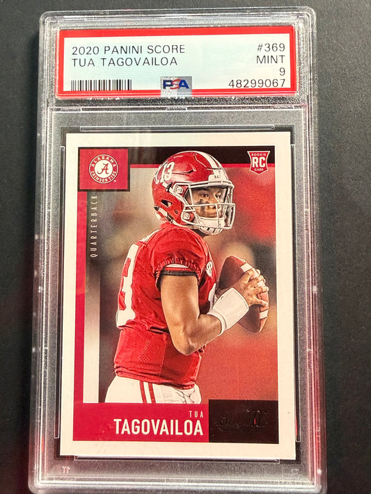 2020 Score Rookies Tua Tagovailoa #369 (RC) PSA 9