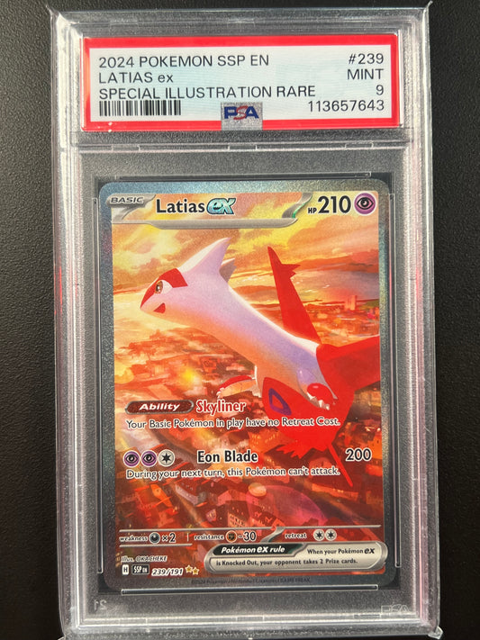 2024 Pokémon SSP EN Latias EX Special Illustration Rare PSA Mint 9