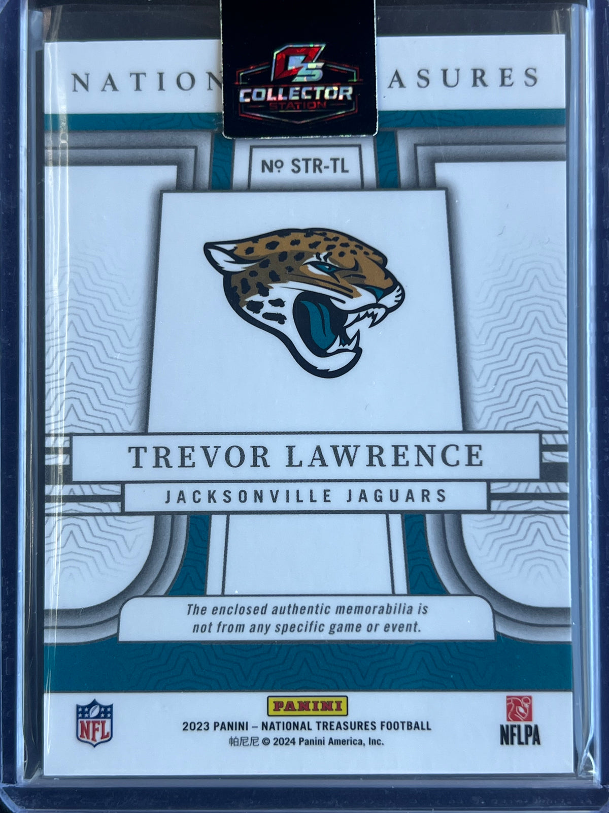 2023 Panini National Treasures Trevor Lawrence Sunday 16/99 #STR-TL Jaguars NUMBER MATCH