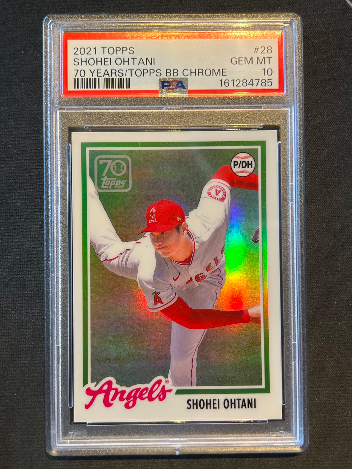 2021 Topps 70 Years Of Topps Baseball Chrome #28 Shohei Ohtani PSA 10